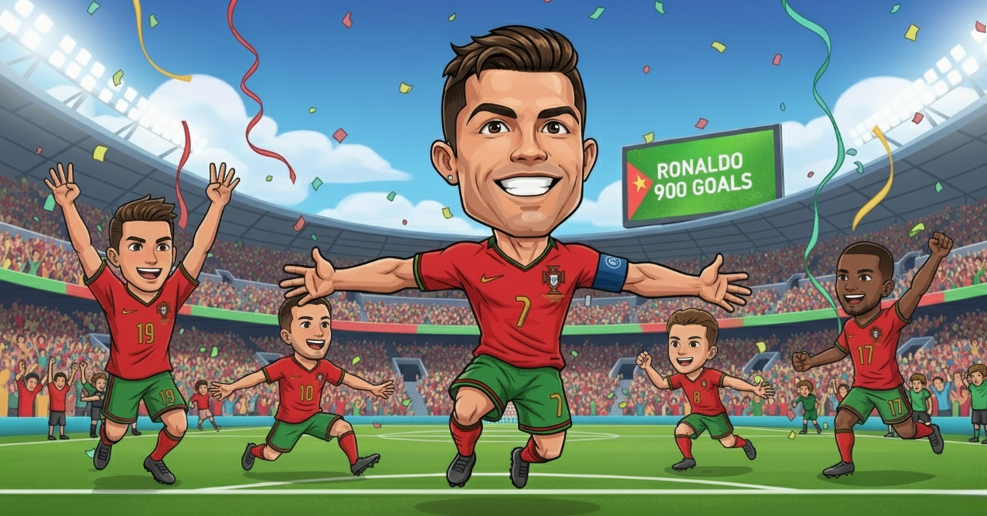 Sah! Cristiano Ronaldo Cetak Gol Ke-900 Dengan Seragam Portugal