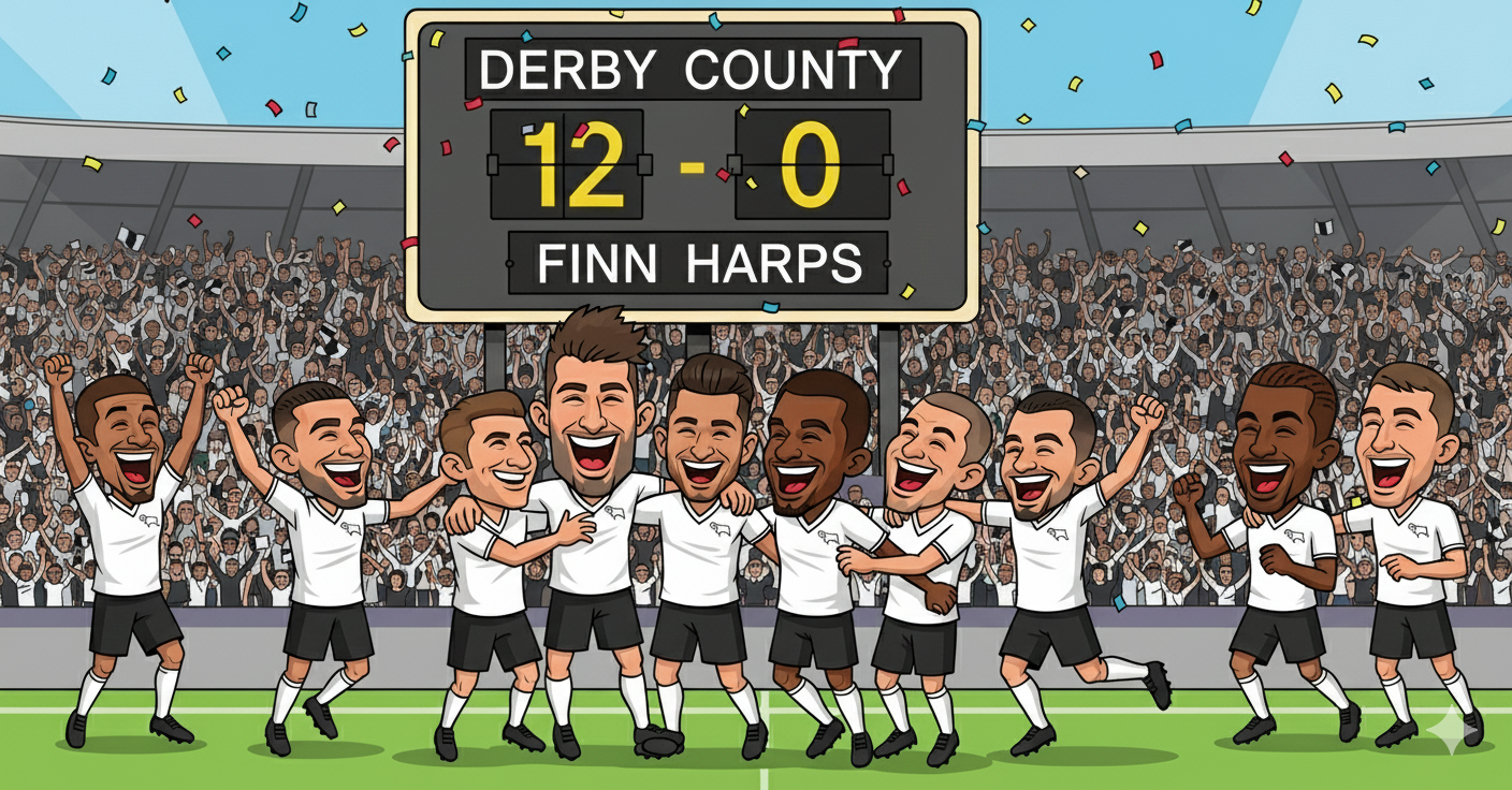 Derby County Catatkan Kemenangan Terbesar Pada Sejarah Klub