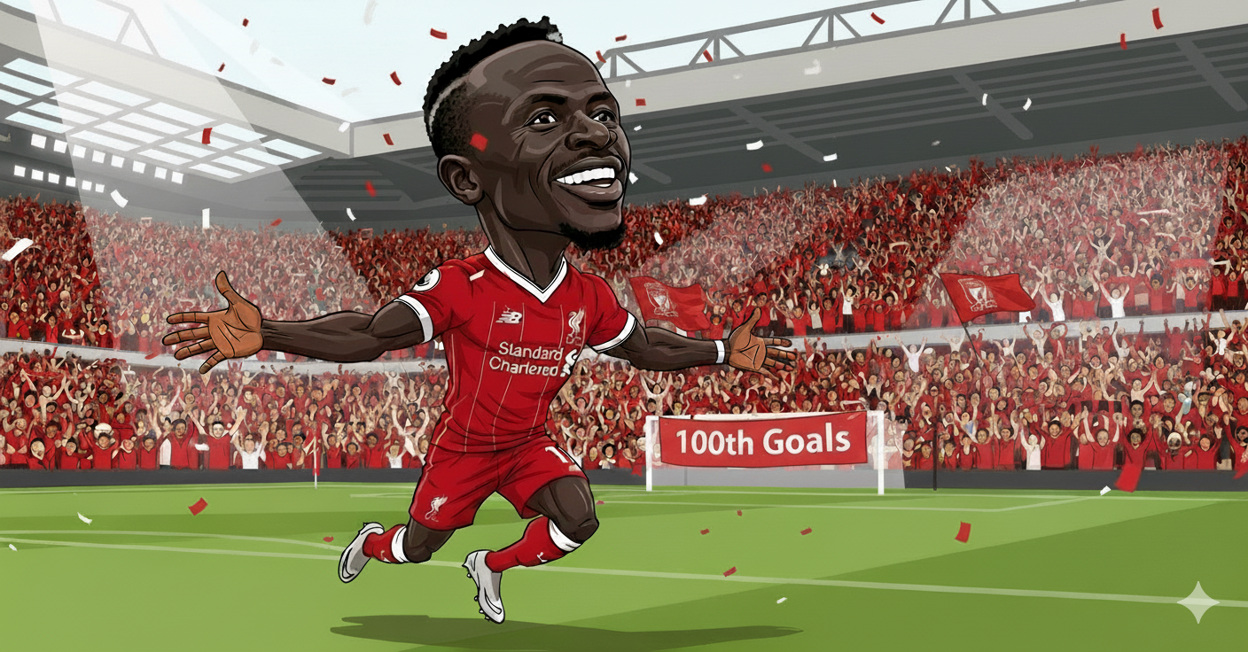100 Gol Untuk Liverpool, Sadio Mane Masuk Jajaran Elit Klub